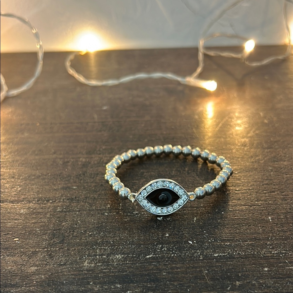Elegant Silver and Black Bracelet